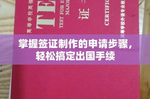 仪陇掌握签证制作的申请步骤，轻松搞定出国手续