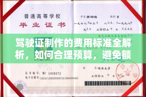 仪陇驾驶证制作的费用标准全解析，如何合理预算，避免额外支出